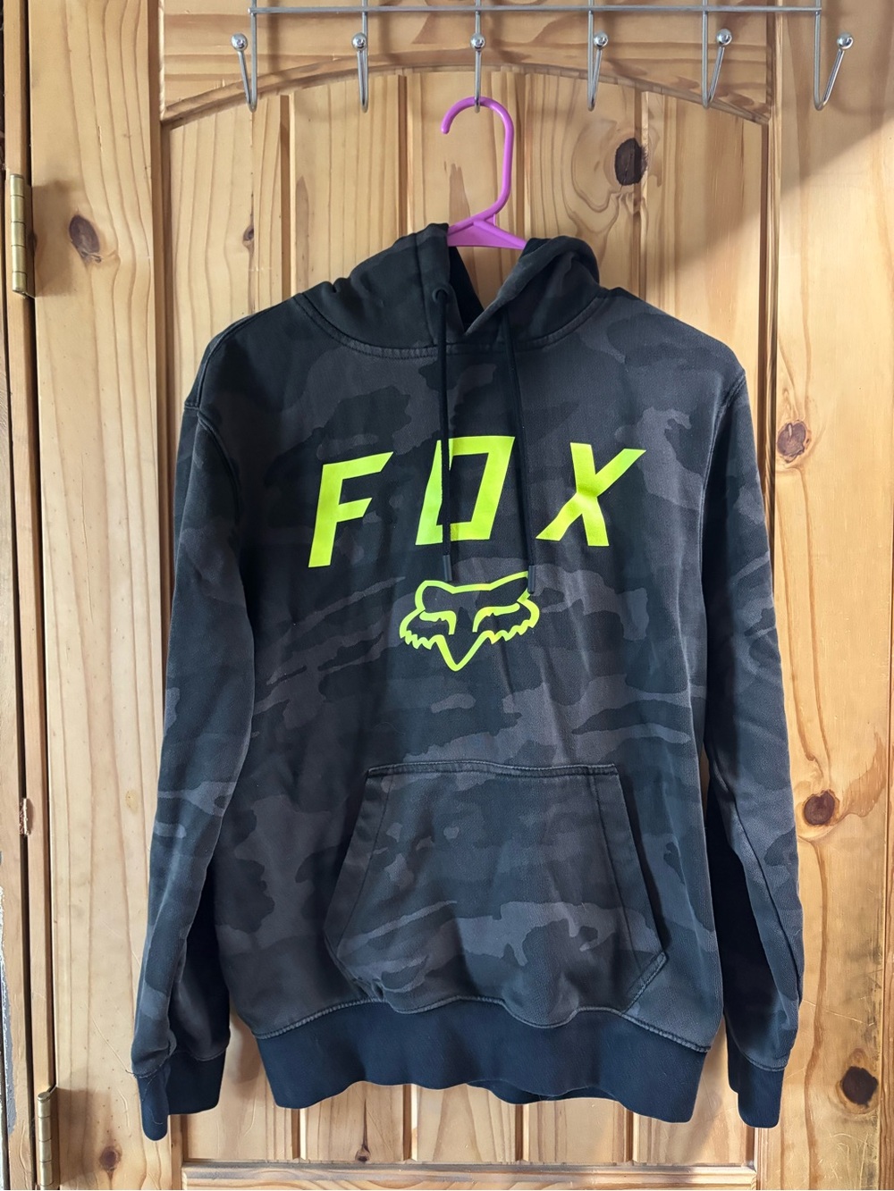 Fox Black and Charcoal Striped Pullover Hoodie
